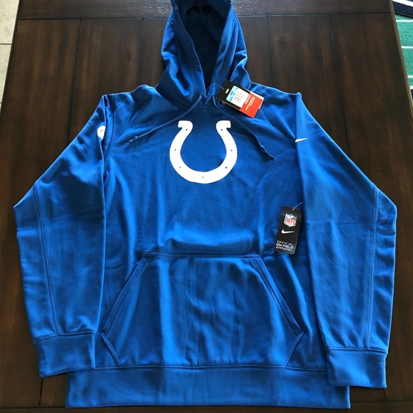 NWT NIKE THERMA-FIT KO INDIANAPOLIS COLTS HOODIE L